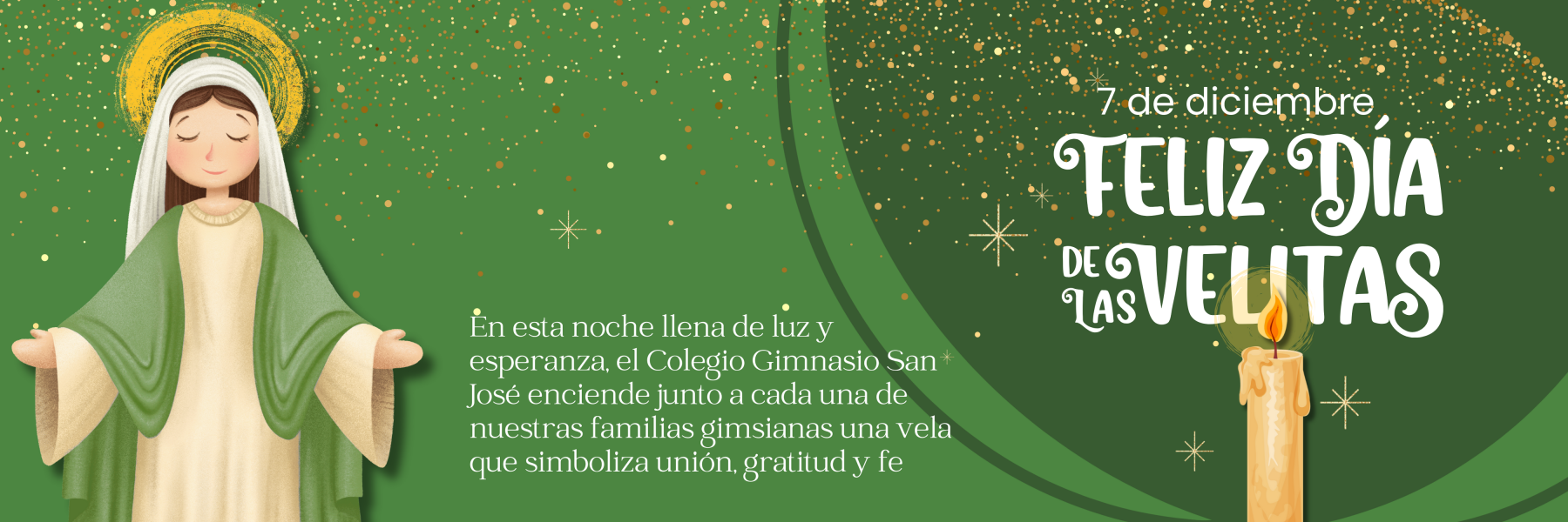 Historia de Instagram Dia de las Velitas Ilustrado Azul